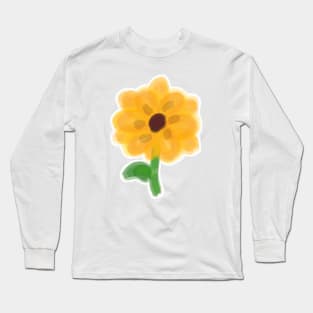 watercolor sunflower Long Sleeve T-Shirt